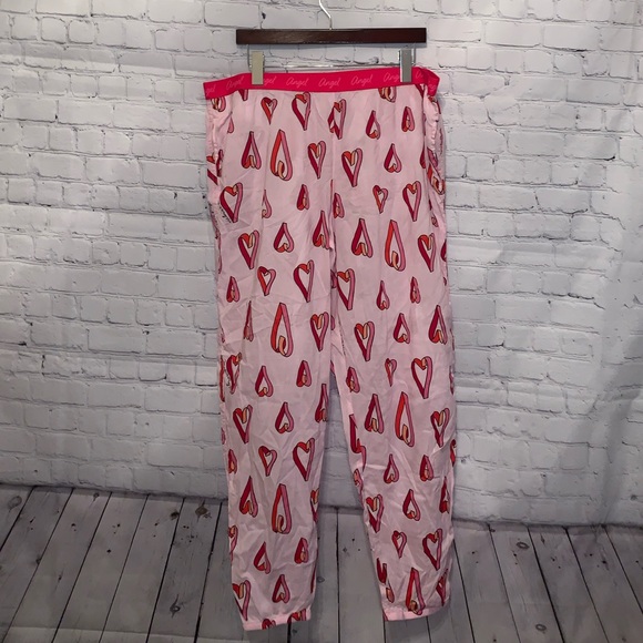 Victoria's Secret Other - Victorias Secret Angel Pink & Red Hearts PJ Pants